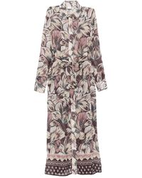 Eleventy - Vestido midi con estampado floral - Lyst