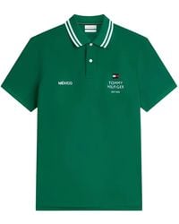 Tommy Hilfiger - Logo-Embroidered Striped-Collar Polo Shirt - Lyst