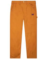Needles - X Smith's Twill-Hose mit Schmetterlingsstickerei - Lyst