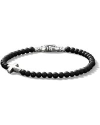 David Yurman Bracciale Spiritual Beads con croce in onice - Multicolore