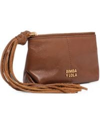 Bimba Y Lola - Cognac Fringed Leather Coin Purse - Lyst