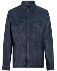 Moorer - Flap-Pocket Leather Jacket - Lyst