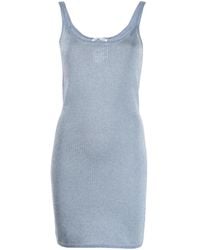 Alexander Wang - Abito Corto Con Logo Goffrato - Lyst