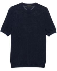 Prada - Silk And Cotton Crew-Neck Sweater - Lyst