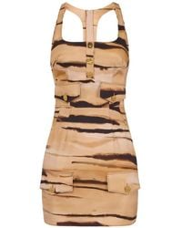 Elisabetta Franchi - Tiger-Print Mini Dress - Lyst