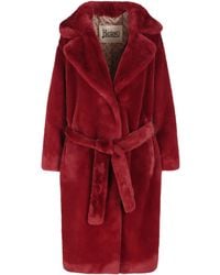Herno - Belted Faux-Fur Coat - Lyst