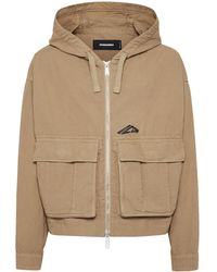 DSquared² - Logo-Print Hooded Jacket - Lyst