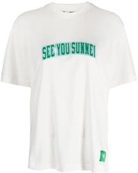 Sunnei - Logo-Patch T-Shirt - Lyst