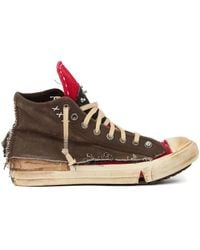 Maison Margiela - High-Top-Sneakers Mit Ausgefransten Kanten - Lyst