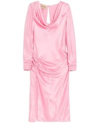 Valentino Garavani - Crepe Satin Midi Dress - Lyst
