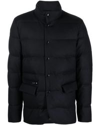 Woolrich - High-Neck Snap-Fastening Padded Jacket - Lyst