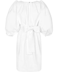 Dolce & Gabbana - Puff-Sleeve Cotton Dress - Lyst