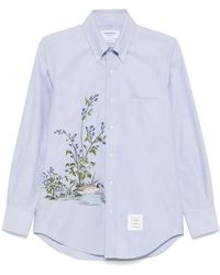 Thom Browne - Embroidered-Motif Shirt - Lyst