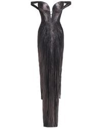Maria Lucia Hohan - Off-Shoulder Pleated Maxi Dress - Lyst