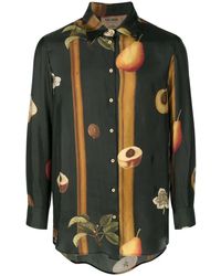 Uma Wang - Graphic-Print Button-Up Shirt - Lyst