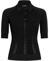 Dolce & Gabbana - Dna Fine-Knit Top - Lyst