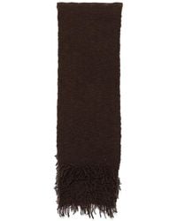 Semicouture - Bufanda De Punto Grueso Con Flecos En El Borde - Lyst