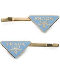 Prada - Metal Hair Clips - Lyst