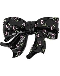ShuShu/Tong - Floral-Print Embossed Bow Hair Clip - Lyst