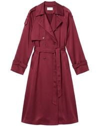 Danamé - Double-Breasted Belted Trench Coat - Lyst