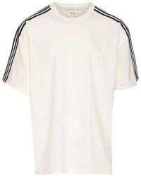 Y-3 - Short-Sleeve 3-Stripes T-Shirt - Lyst
