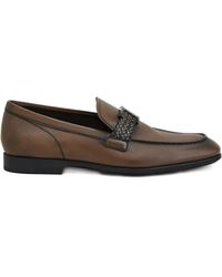 Tod's - Braided-Buckle T-Logo Loafers - Lyst