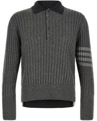 Thom Browne - 4-Bar Cable-Knit Sweater - Lyst