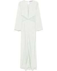 Twinset - Robe Longue À Empiècement En Dentelle - Lyst