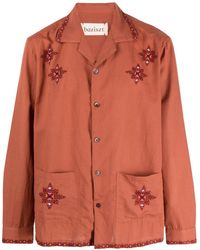 BAZISZT - Mamoun Cotton Hemp-blend Shirt - Lyst