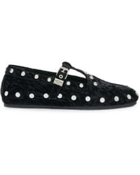 Ganni - Mary Jenny Velvet Moccasins - Lyst