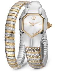 Just Cavalli - Glam Snake Quartz Stainless Steel Bracelet Watch - Lyst