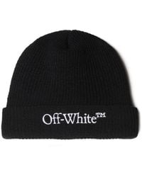 Off-White c/o Virgil Abloh - Logo-embroidered Wool Beanie - Lyst