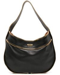 Moschino - Zip-detail Leather Shoulder Bag - Lyst
