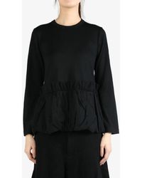 Comme des Garçons - Draped hem blouse - Lyst