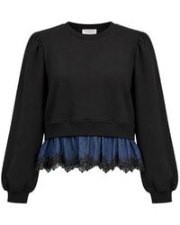 Cinq À Sept - Mabel Lace-Trim Sweater - Lyst