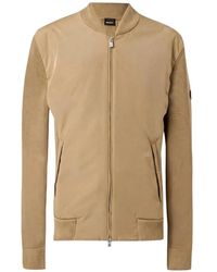 BOSS - C-Ubaio Zip-Up Panelled Sweater - Lyst