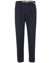 White Sand - Belted Elasticated-Waistband Trousers - Lyst