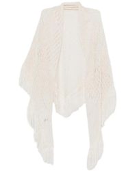 SIMONA CORSELLINI - Bufanda Con Ribete De Flecos - Lyst