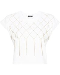 Liu Jo - T-shirt à détails de perles - Lyst