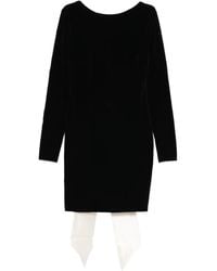 Never Fully Dressed - Bow-Detail Long-Sleeve Mini Dress - Lyst