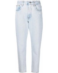 Off-White c/o Virgil Abloh - Diag Straight Leg Light Jeans - Lyst