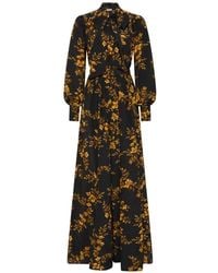 Rebecca Vallance - Gilded Floral Long Sleeve Maxi Dress - Lyst