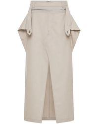 Dion Lee - Zip-Detail Wool Midi Skirt - Lyst