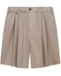 Marni - Canvas Shorts With Pleats - Lyst