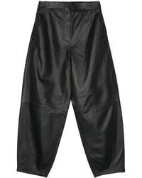 Yves Salomon - Tapered-Hose Aus Leder - Lyst