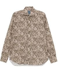 Barba Napoli - Leaf-Print Shirt - Lyst