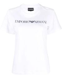Emporio Armani - Camiseta con logo estampado - Lyst