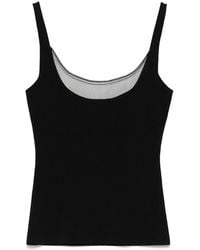 Mugler - Illusion Knitted Tank Top - Lyst