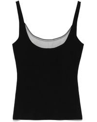 Mugler - Gestricktes Illusion Tanktop - Lyst