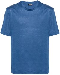 ZEGNA - Short-sleeve Linen T-shirt - Lyst